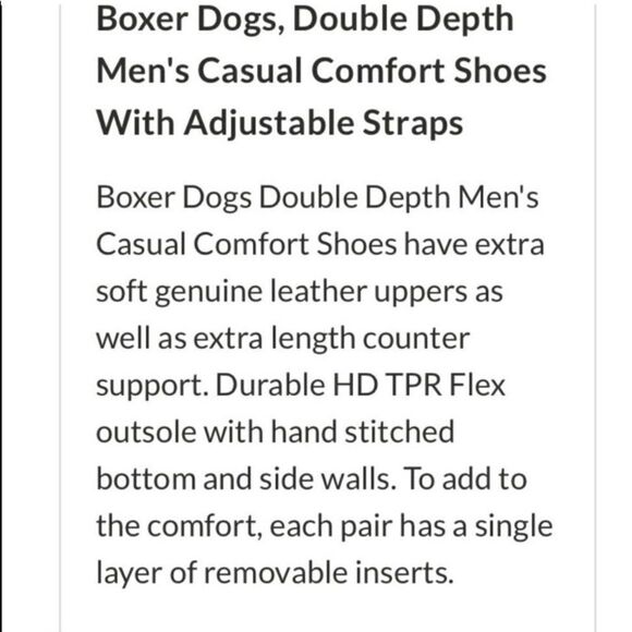 Boxer‎ Dogs Orthopedic Shoes Men’s  Black Size 9.5 EEE/D New without tags - Picture 10 of 10